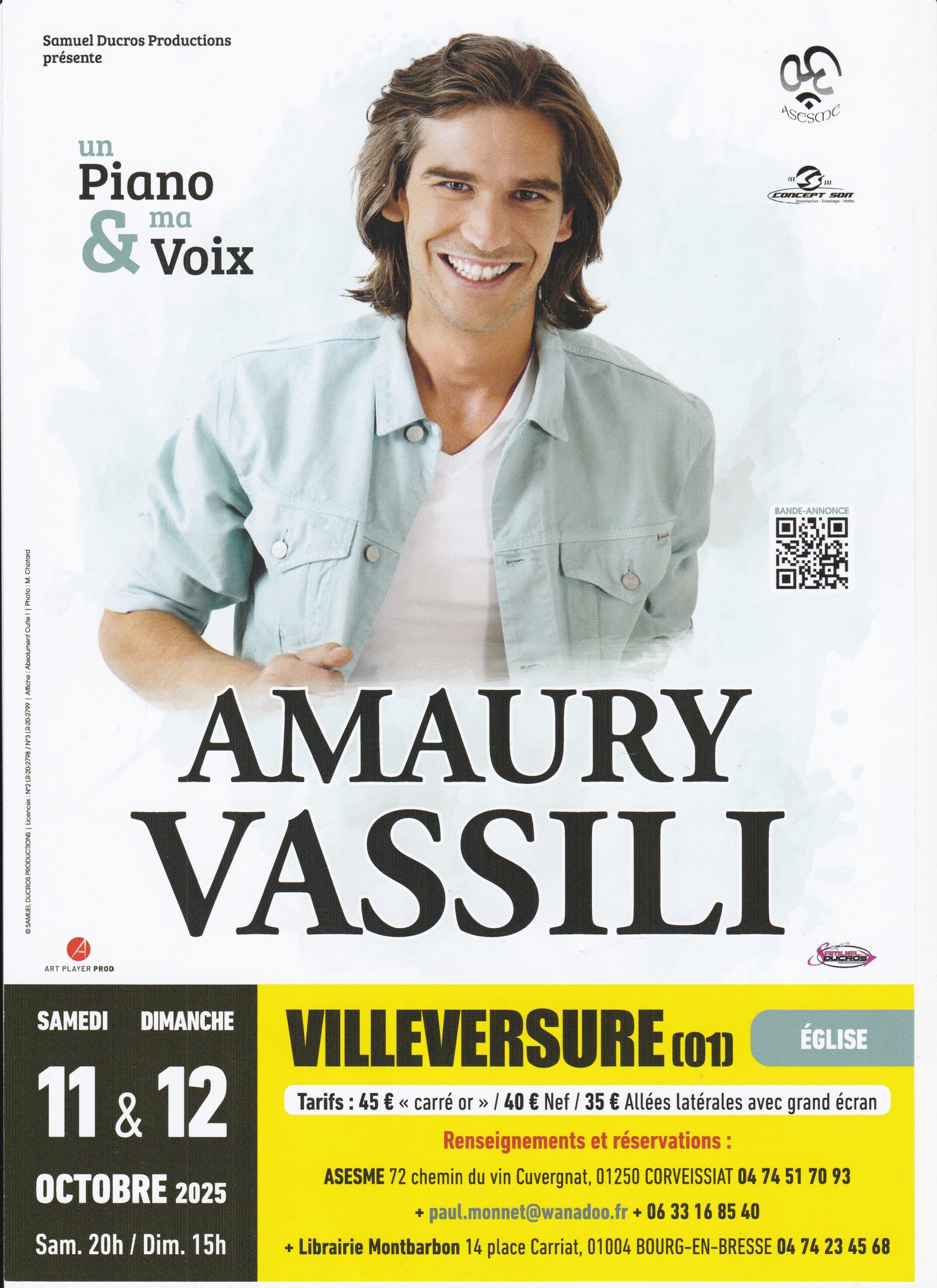 AFFICHE AMAURY VASSILI Affiche Amaury Vassili en concert.